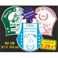 Plaque PVC Réf. 43 (9.1 x 10.6 cm)